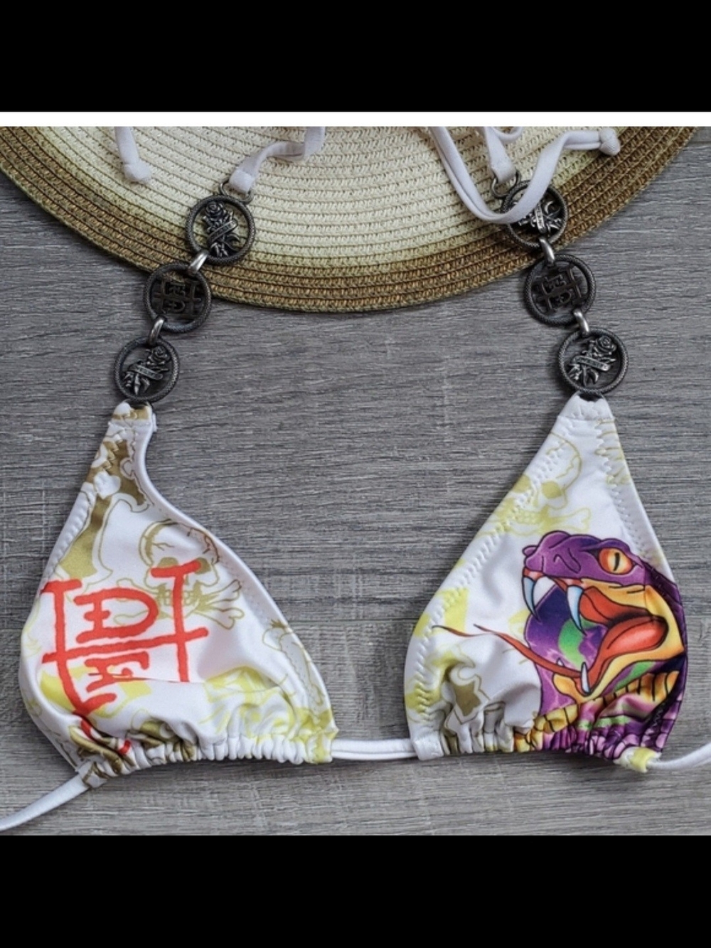 NWOT  Ed Hardy Tattoo Cobra Bikini - Picture 2 of 8
